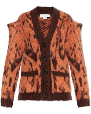 Stella McCartney Cloud Leopard-Print Cardigan - Orange