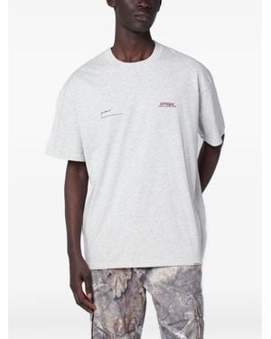 Represent Logo-Print Cotton T-Shirt - White