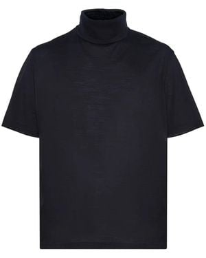 Low Brand Turtleneck Short-Sleeve Sweater - Black
