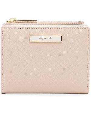 agnès b. Leather Wallet - Natural