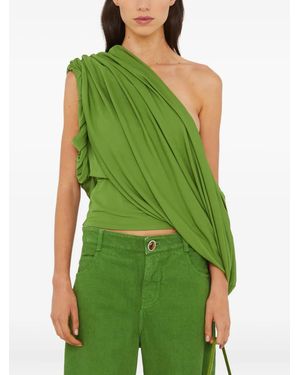Christopher Esber Drapiertes Alba One-Shoulder-Top - Grün