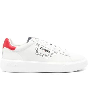 Blauer Leather Trainers - White