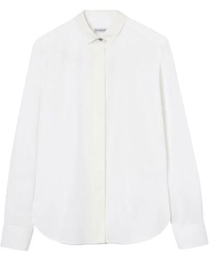 Burberry Classic-Fit Grosgrain-Trim Cotton Shirt - White