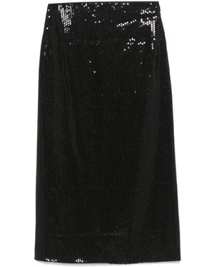 Peserico Maxi-Rok Met Pailletten - Zwart