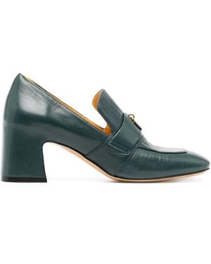 Madison Maison Lock 70Mm Leather Court Shoes - Green