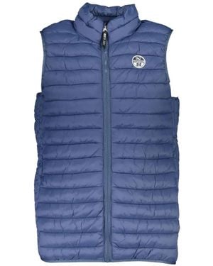 North Sails Quilted Logo-Patch Gilet - Blue