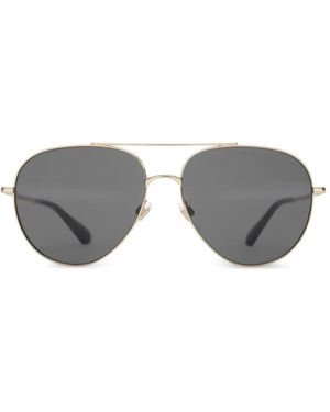 Burberry Metal Check Pilot Sunglasses - Grey