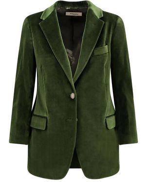 SAULINA Antonia Velvet Blazer - Green