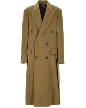 Phoebe Philo Double-Breasted Cashmere Wool Coat - Natural
