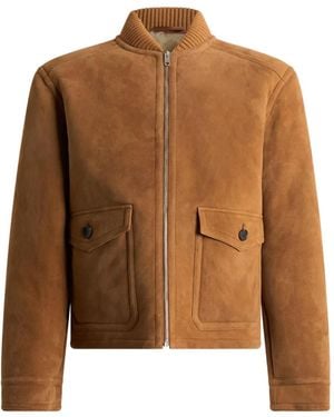 Bally Shearling-Lining Flap-Pocket Jacket - Brown