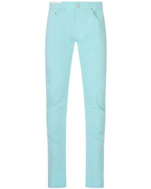 PT Torino Logo-Patch Trousers - Blue