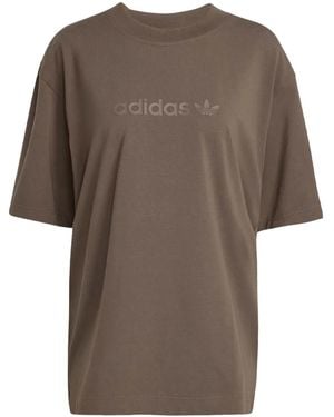 adidas ロゴ Tシャツ - ブラウン
