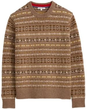 Alex Mill Fair Isle-Intarsia Sweater - Brown