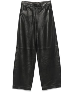 Remain Pantalon Cocoon En Cuir - Gris