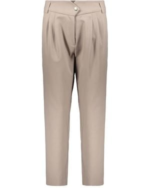 Herno Elegant Pants With High Waist - Natural