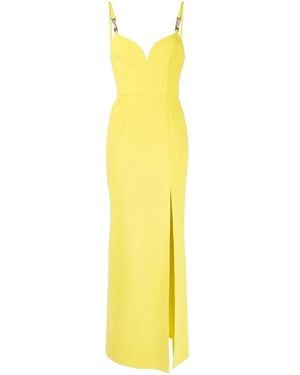 Rebecca Vallance Piero Chain-Link Detail Gown - Yellow