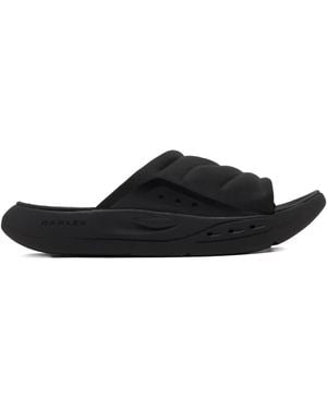 Oakley Studio Embossed-Logo Slides - Black