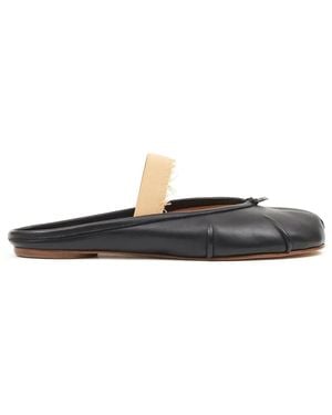 MAISON MARGIELA★素敵！MM22 glossed-leather wedge mules MAISON MARGIELA☆素敵！MM22 glossed-leather wedge mules 靴