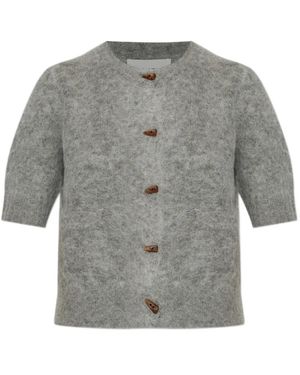 Munthe Short-Sleeve Button Cardigan - Gray