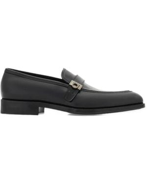 Ferragamo Loafer With Hug Buckle - Black