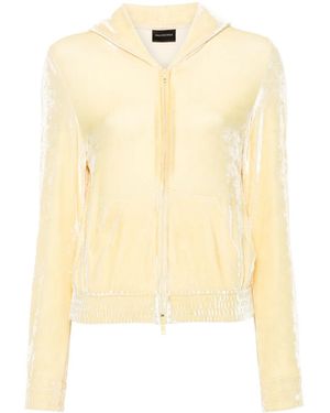 Balenciaga Bb Paris Zip-Up Hoodie - Yellow