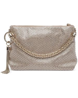 Jimmy Choo Callie Chain Crystal-Embellishment Clutch - Grigio