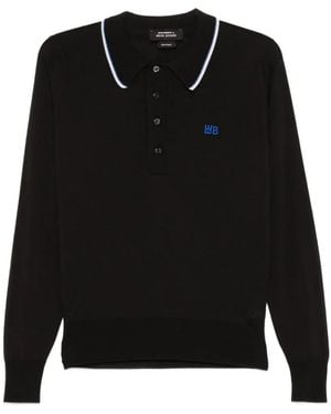 Wales Bonner Polo Henry Con Cuello - Negro