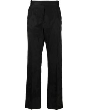 McQueen Jacquard Tailored Trousers - Black