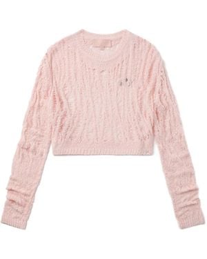 BAPY BY *A BATHING APE® Pullover mit Lochstrickmuster - Pink