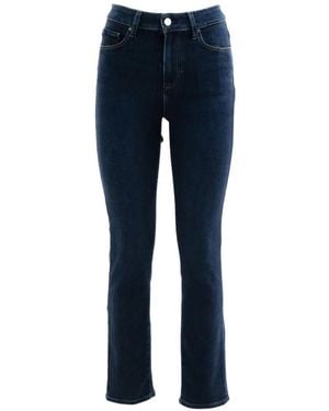 PAIGE Belt-Loop Straight-Leg Jeans - Blue