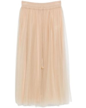 Fabiana Filippi Pleated Drawstring Skirt - Natural