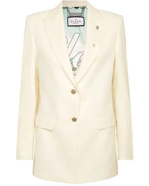 Philipp Plein Boyfriend Fit Blazer - White