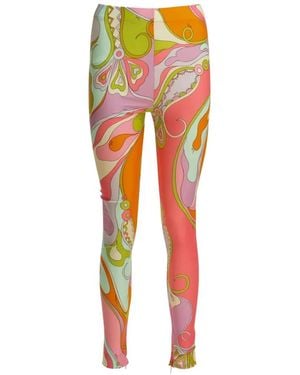 PUCCI Iride-Print Leggings - Orange