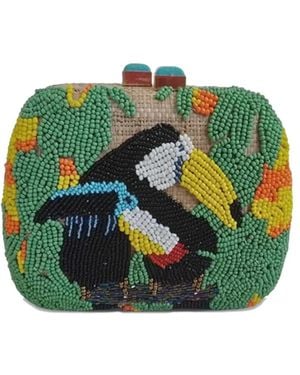Serpui Lolita Tucans clutch - Verde