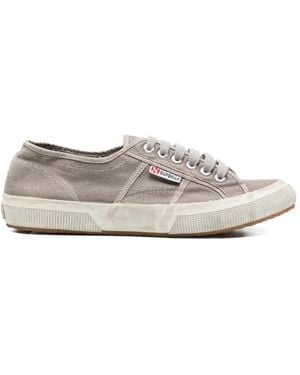 Superga Distressed Canvas Trainers - White