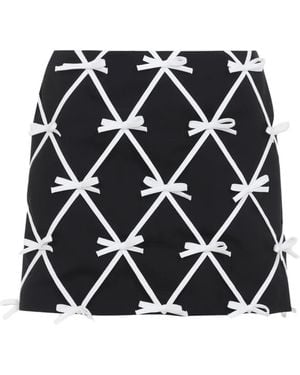 Moschino Bow-Embellished Mini Skirt - Black