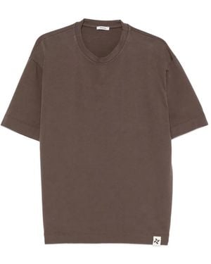 Imperial Logo-Patch Crew-Neck T-Shirt - Brown
