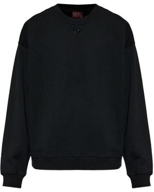 DIESEL Logo Cotton Jumper - Black