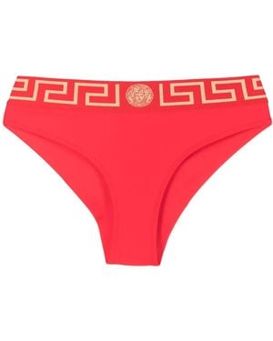 Versace Slip Bikini Greca Border - Rosso