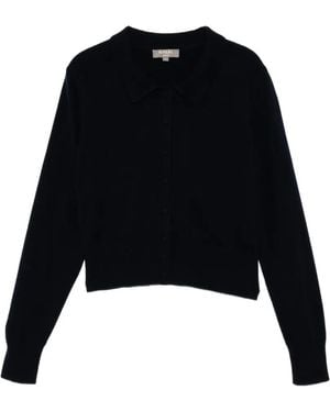 N.Peal Cashmere Thea Collared Cardigan - Black