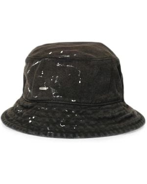 Our Legacy Paint-Splatter Bucket Hat - Black