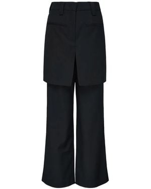 Club21 Collection Lila Layered-Design Trousers - Black