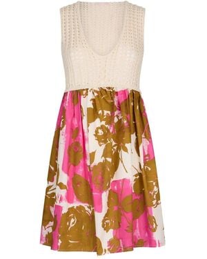 Liu Jo Printed Cotton Dress - White