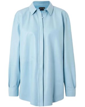 Tom Ford Chemise En Cuir - Blue