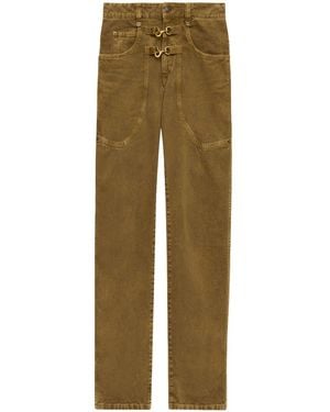 Isabel Marant Brinley Buckle Jeans - Natural