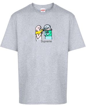 Supreme プリント Tシャツ - グレー