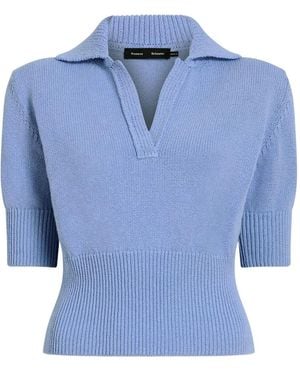 Proenza Schouler Reeve Knit Top - Blue