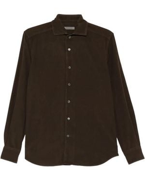 Corneliani Buttoned Corduroy Shirt - Brown