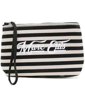 Marc Ellis Buby Striped Clutch Bag - Black
