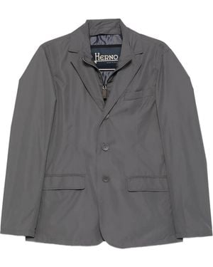Herno Three-Button Jacket - Grey